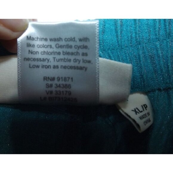 Norm Thompson XL/P aqua bamboo blend elastic waist 29.5 inseam pockets - Picture 5 of 5